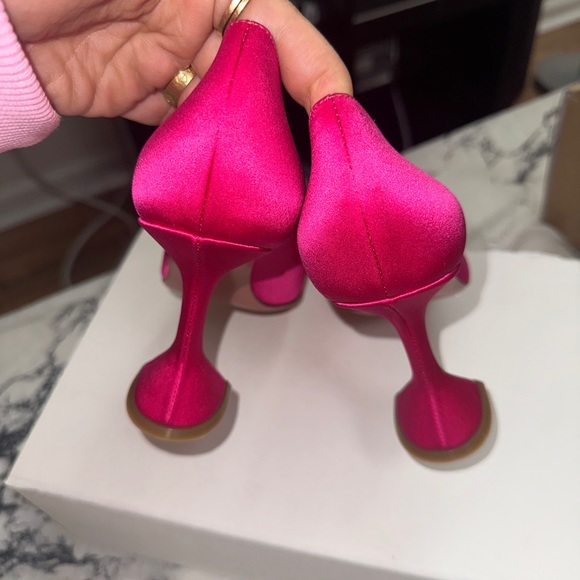 Amina Muaddi satin pump size 37.5 - Picture 4 of 5
